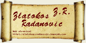 Zlatokos Radanović vizit kartica